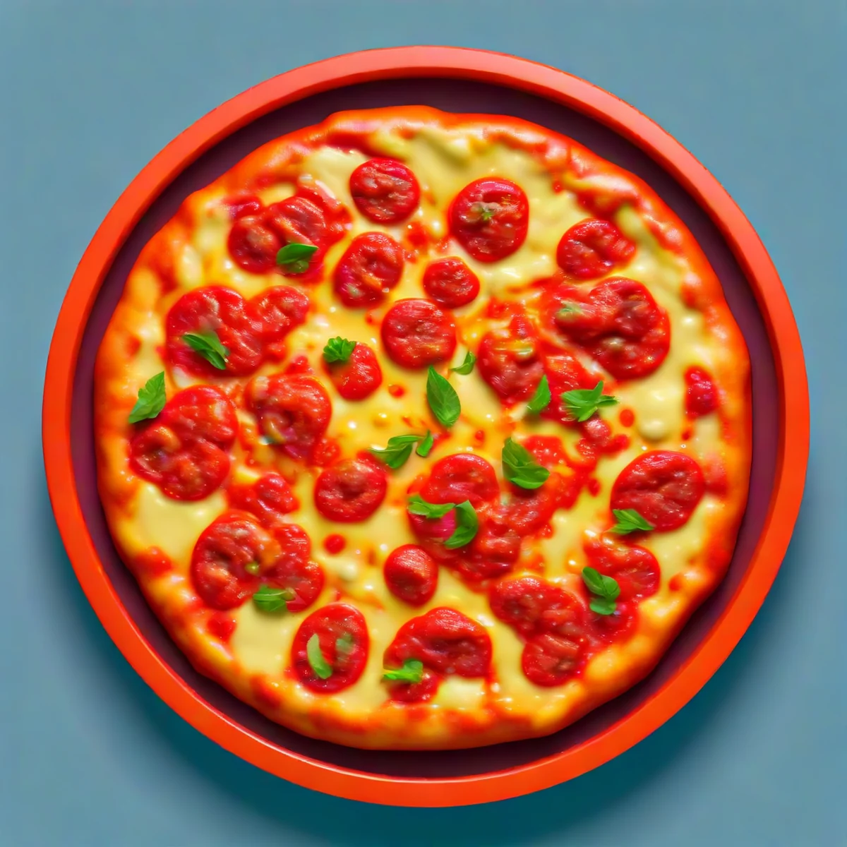 Pizza deep dish de Chicago en molde redondo