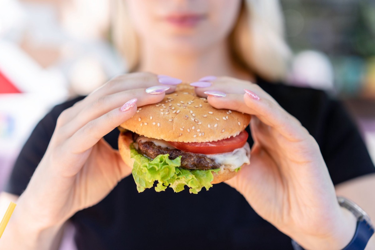 burger with customized toppings