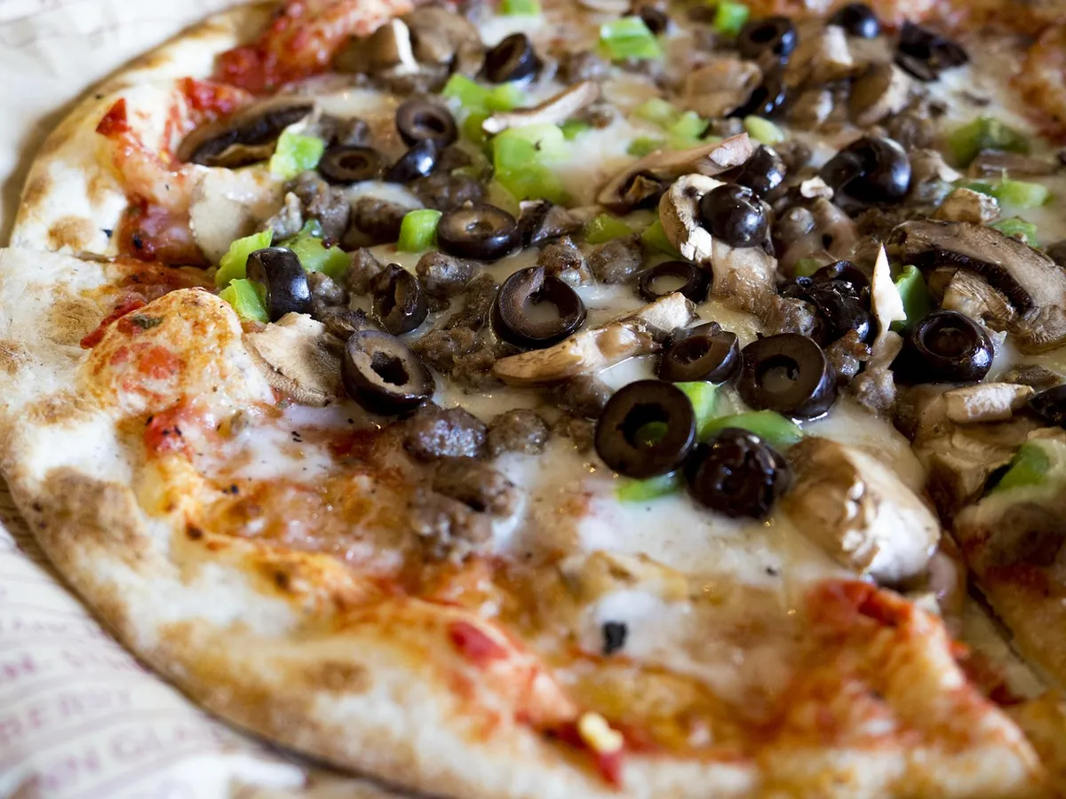 cheese, pizza, olives, mushrooms, italian, food, toppings, pizza toppings, italian food, italian cuisine, meal, savory, food photography, pizza, pizza, pizza, p