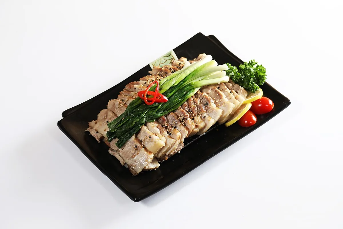 pork dish, korean boiled pork wrap, korean cuisine, korean food, bossam, korean food, korean food, korean food, korean food, korean food, bossam, bossam, bossam
