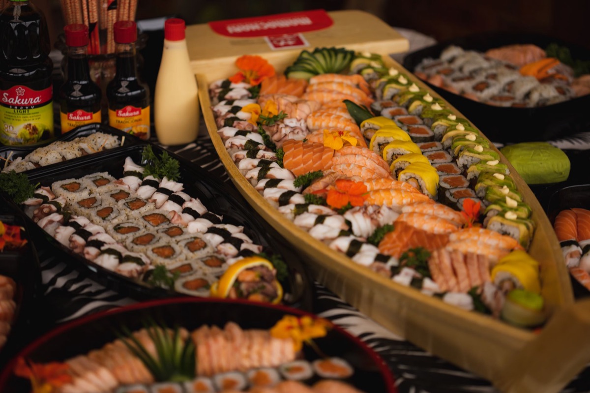 Verschiedene Arten von Nigiri-Sushi
