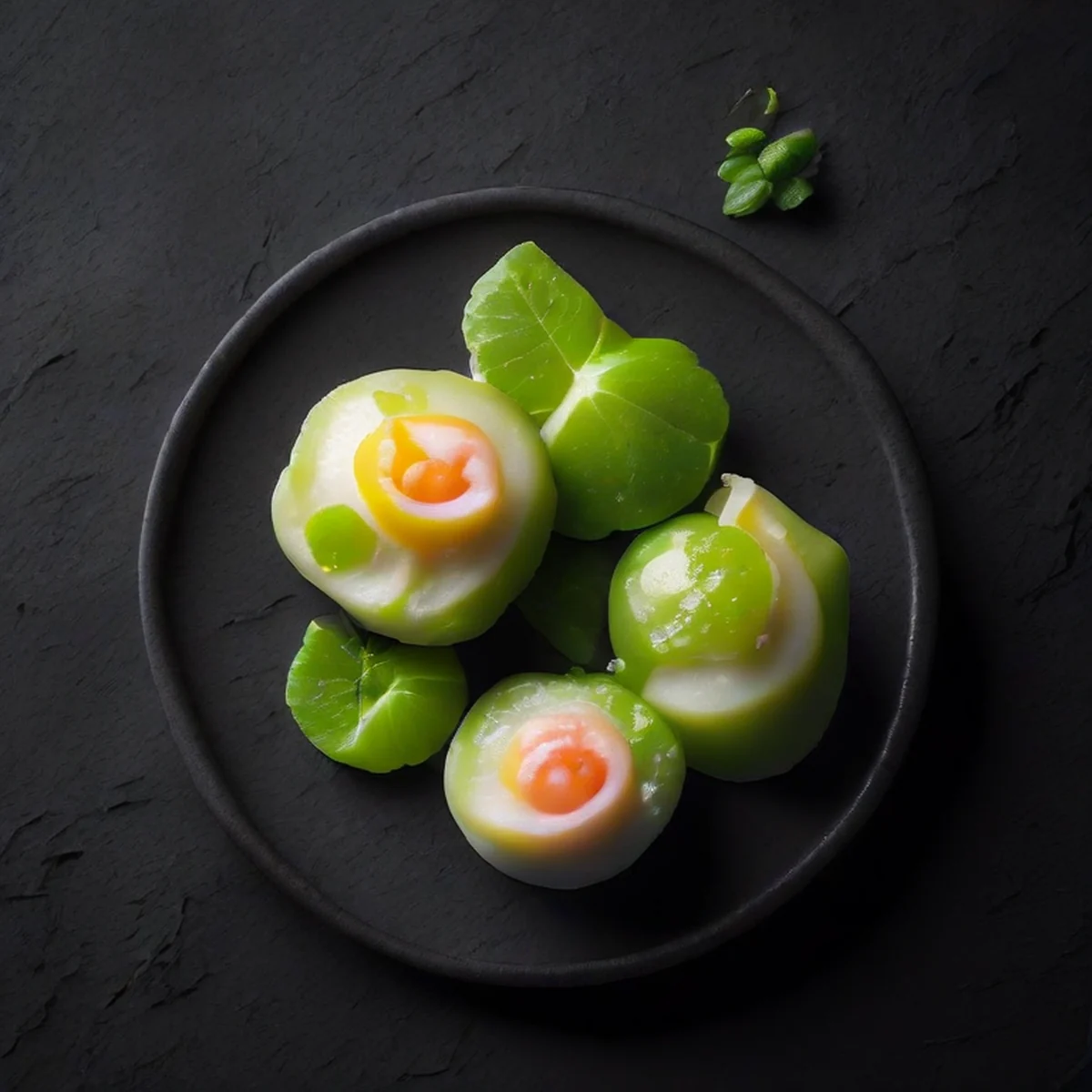 Dettaglio di wasabi e zenzero sottaceto per l'accompagnamento del sushi